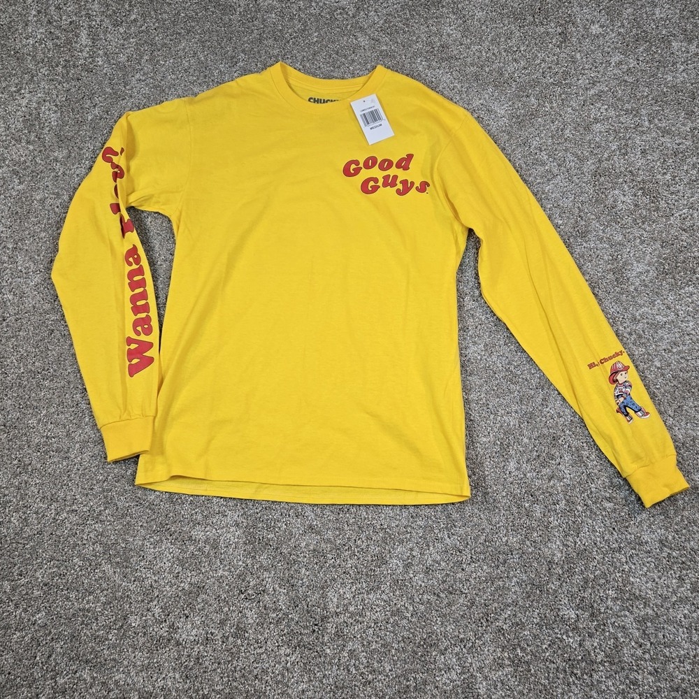 Chucky Good Guys Yellow Long Sleeve Shirt Medium  M AMC Movie Merch